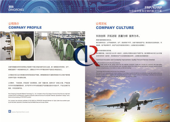 Stärke-Mitglied Rod For Optic Cable Lightweight KFRP FRP mit hochfestem